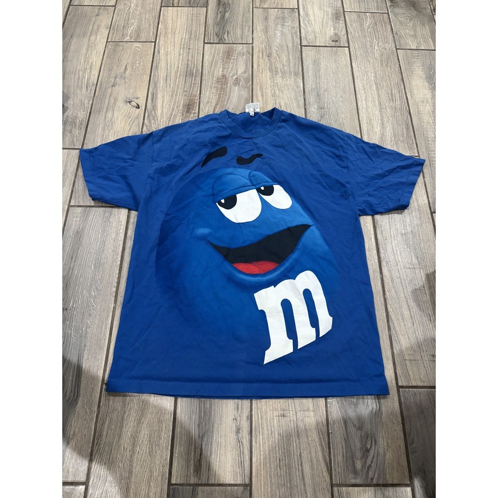 M&M's Blue Character Men's T-Shirt X-Large Made in Mexico Candy Graphic Tee